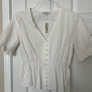 NWT Madewell peplum top